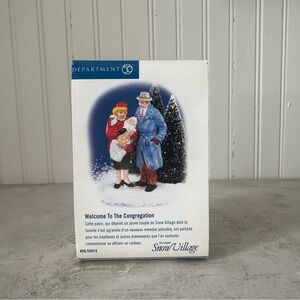 Dept 56 Snow Village Welcome To The Congregation #55014 Baby Family Accessory
